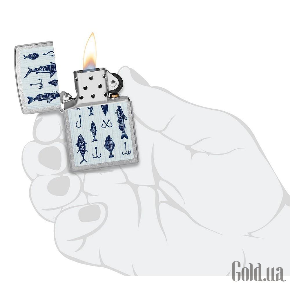 Zippo Зажигалка Street Chrome Fishing Lures Design 46719 46719 – изображение 5