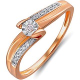 Золотое кольцо с бриллиантами, 1555255