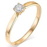 Золотое кольцо с бриллиантом, 1611831
