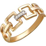 Женское золотое кольцо с куб. циркониями, 1613623