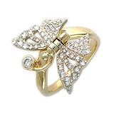Женское золотое кольцо с бриллиантами, 1625911