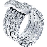 Женское серебряное кольцо с куб. циркониями, 1669431