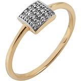 Золотое кольцо с бриллиантами, 1673015