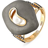 Kabarovsky Женское золотое кольцо с жемчугом и бриллиантами, 1698615