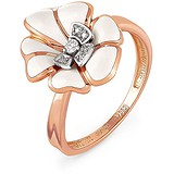 Kabarovsky Женское золотое кольцо с бриллиантами и эмалью, 1700919