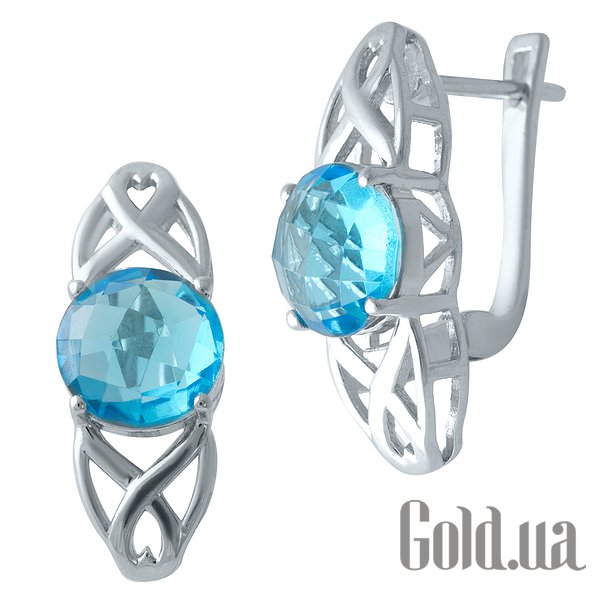 

Серьги Fresh Jewelry, Серебряные серьги с синт. аквамаринами