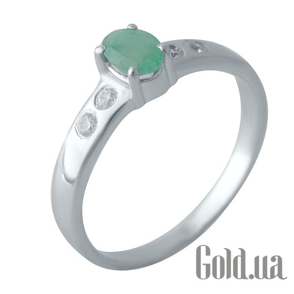

Женские кольца Fresh Jewelry, Женское серебряное кольцо с изумрудом и куб. циркониями, 18.5