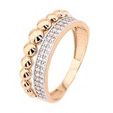 Золота обручка з куб. цирконіями, 1726263