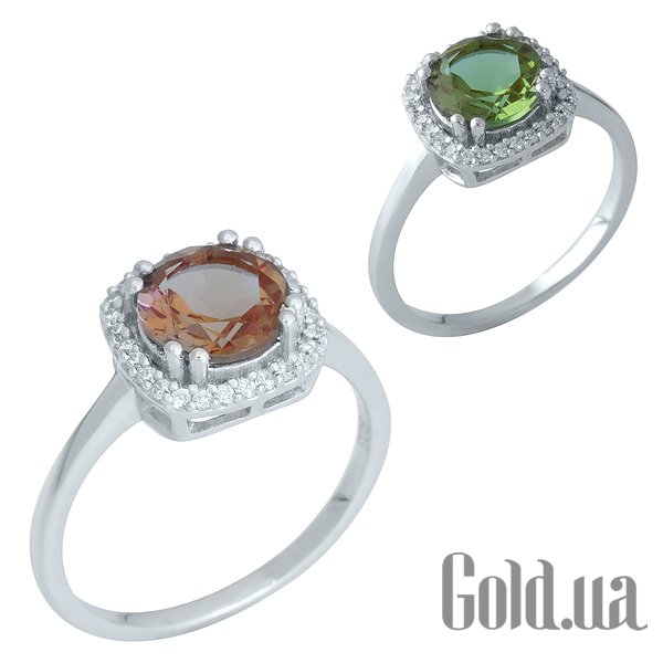 

Женские кольца Fresh Jewelry, Женское серебряное кольцо с султанитом и куб. циркониями, 18