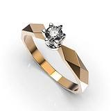 Золотое кольцо с бриллиантом, 1768247