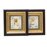 Вінчальна пара ікон "Почаївської Богородиці і Спасителя" 0105018007
