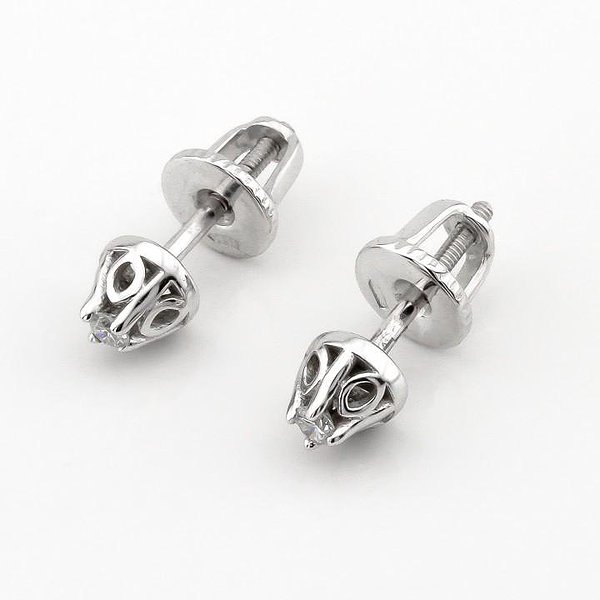 Золоті сережки з діамантами