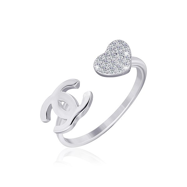 Срібна каблучка з куб. цирконіями