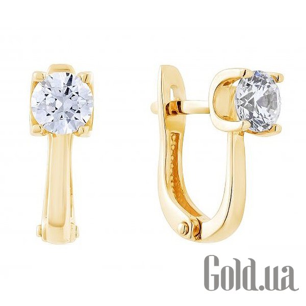 

Серьги Украина, Золотые серьги с циркониями Swarovski Zirconia