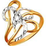 Женское серебряное кольцо в позолоте, 1608248