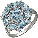 Женское серебряное кольцо с топазами, 1611064
