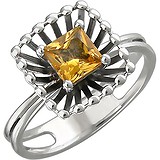 Женское серебряное кольцо с цитрином, 1618488