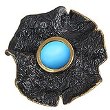 Женское серебряное кольцо с бирюзой в позолоте, 1620280