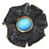Женское серебряное кольцо с бирюзой в позолоте - фото 1