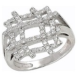 Женское серебряное кольцо с куб. циркониями, 1621048
