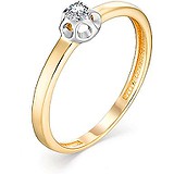 Золотое кольцо с бриллиантом, 1636664