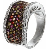 Женское серебряное кольцо с куб. циркониями, 1663032