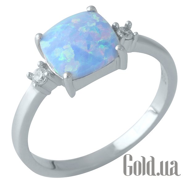 

Женские кольца Fresh Jewelry, Женское серебряное кольцо с опалом и куб. циркониями, 16.5