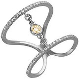 Женское золотое кольцо с бриллиантами и сапфиром, 1666616