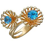 Женское золотое кольцо с топазами, 1691704