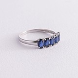 Жіноче срібне кільце з синт. сапфірами, 1796664