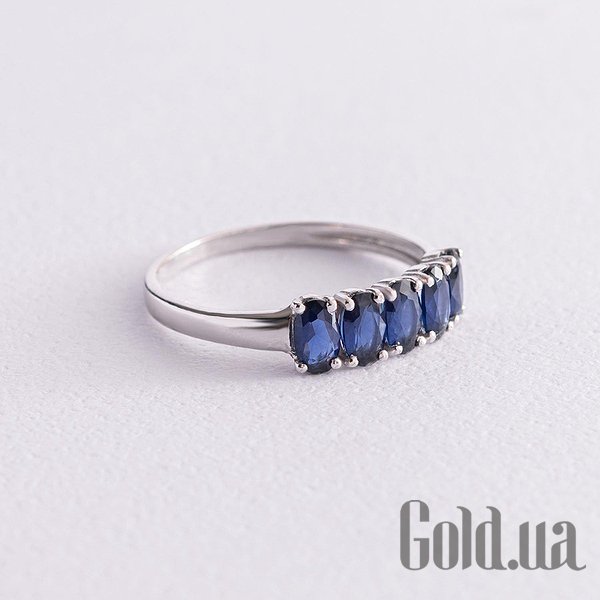 

Женские кольца Украина, Женское серебряное кольцо с синт. сапфирами, 16
