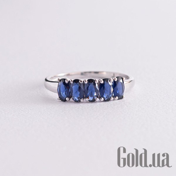

Женские кольца Украина, Женское серебряное кольцо с синт. сапфирами, 16