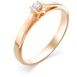 Золотое кольцо с бриллиантом, 1611833