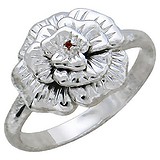 Жіноча срібна каблучка з кристалом Swarovski, 1621049