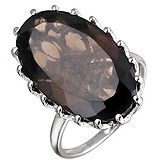 Женское серебряное кольцо с раухтопазом, 1626425