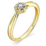 Золотое кольцо с бриллиантами, 1636665