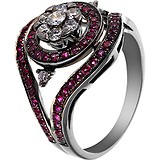 Женское золотое кольцо с бриллиантами и рубинами, 1654841