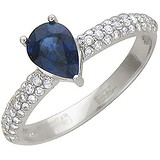 Женское золотое кольцо с бриллиантами и сапфиром, 1666617