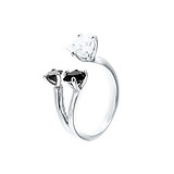 Женское серебряное кольцо с куб. циркониями, 1676089
