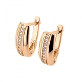 Золоті сережки з куб. цирконіями, 1729593