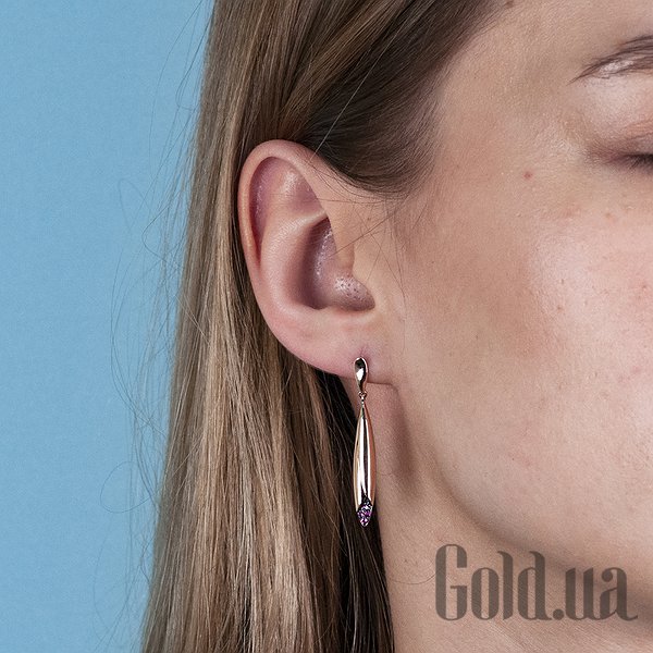 Сережки з підвісками Lurie Jewelry Золота каблучка з рубінами.