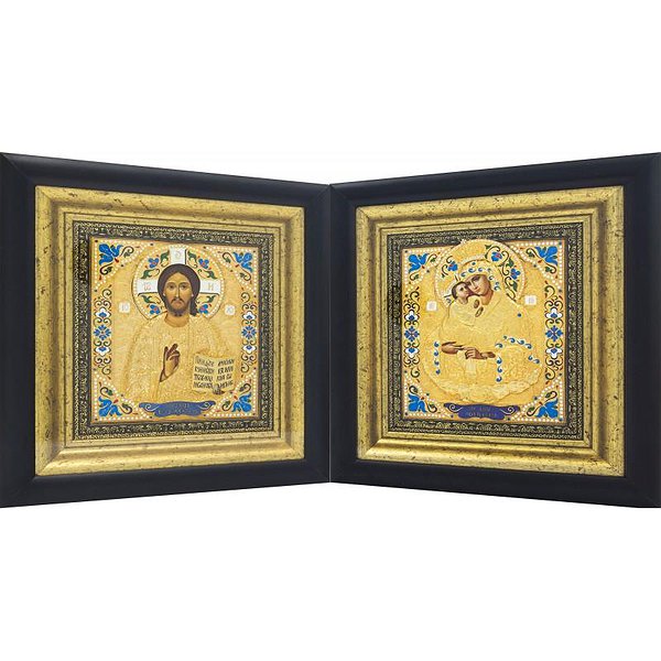 Венчальная пара икон "Почаевской Богородицы и Спасителя" 0105018013