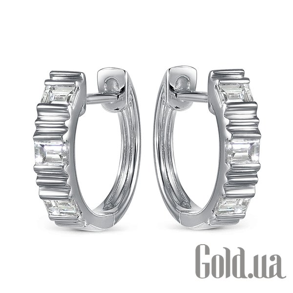 

Серьги-кольца Lurie Jewelry, Золотые серьги с бриллиантами