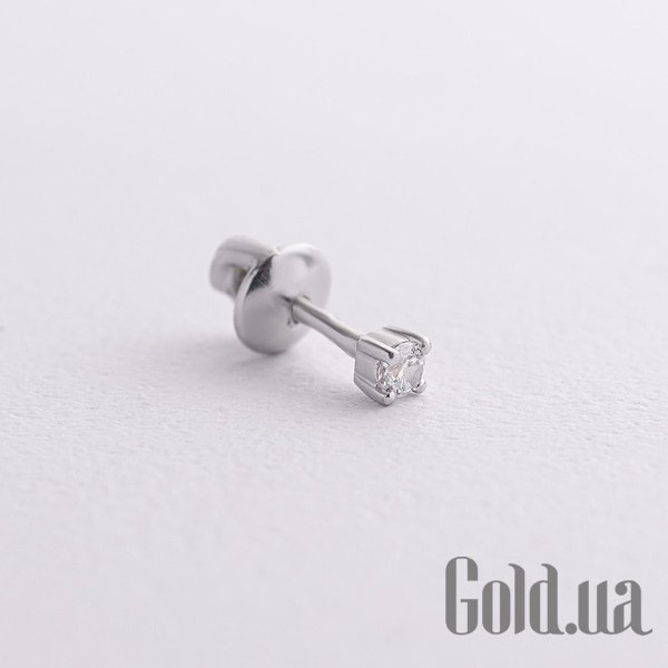 

Серьги-гвоздики Украина, Серебряная одиночная серьга с куб. цирконием