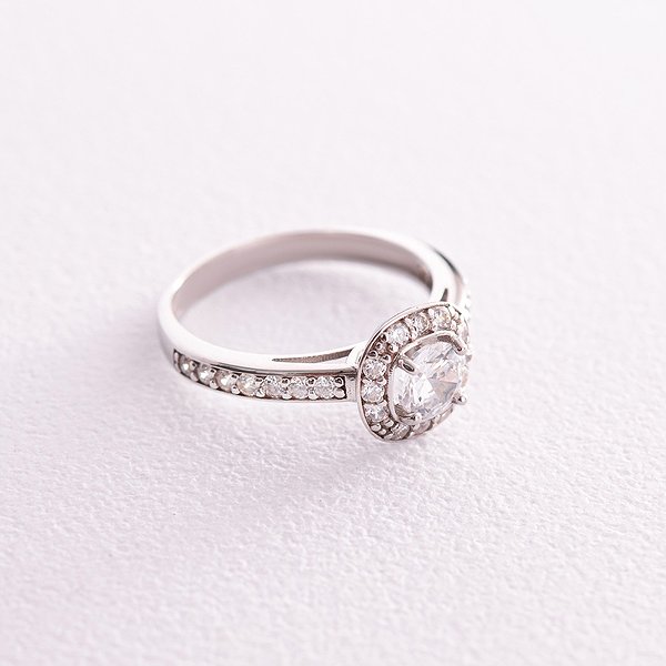 Серебряное кольцо с фианитами onx773 – изображение 2
