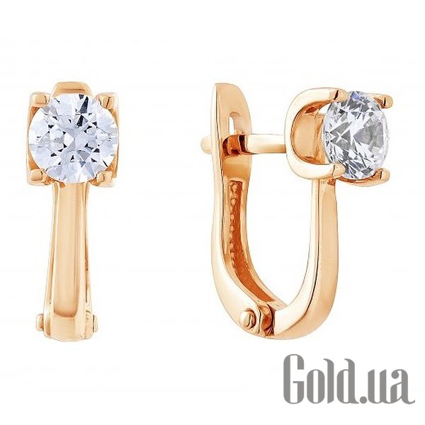 

Серьги Украина, Золотые серьги с циркониями Swarovski Zirconia