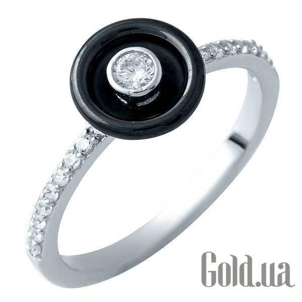 

Женские кольца Fresh Jewelry, Женское серебряное кольцо с керамикой и куб. циркониями, 18