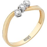 Женское золотое кольцо с бриллиантами, 1602618