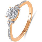 Золотое кольцо с бриллиантами, 1603130