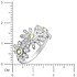 Женское серебряное кольцо с хризолитами и куб. циркониями - фото 2